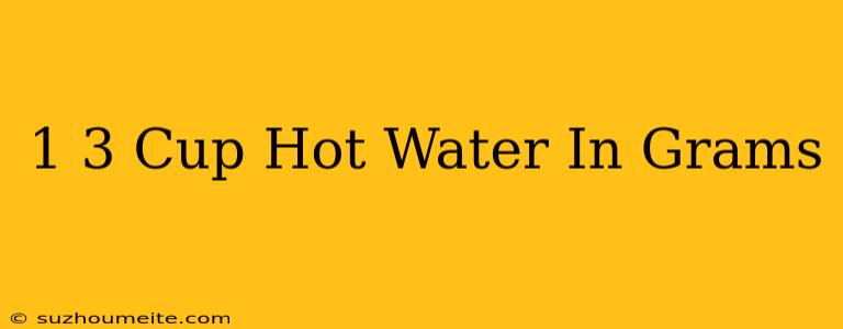 1/3 Cup Hot Water In Grams