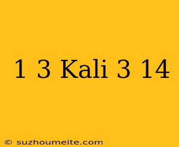 1/3 Kali 3 14