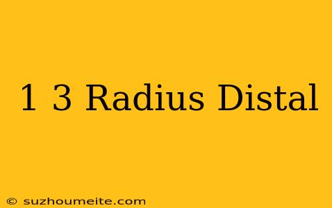 1/3 Radius Distal