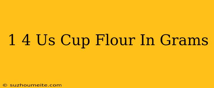 1/4 Us Cup Flour In Grams