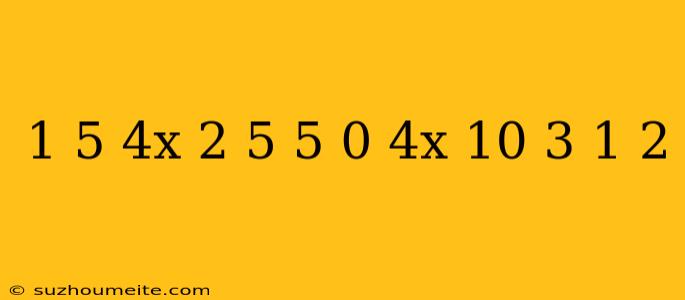 1/5(4x-2.5)=5(0.4x+10)+3 1/2