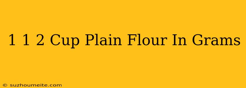 1 1/2 Cup Plain Flour In Grams