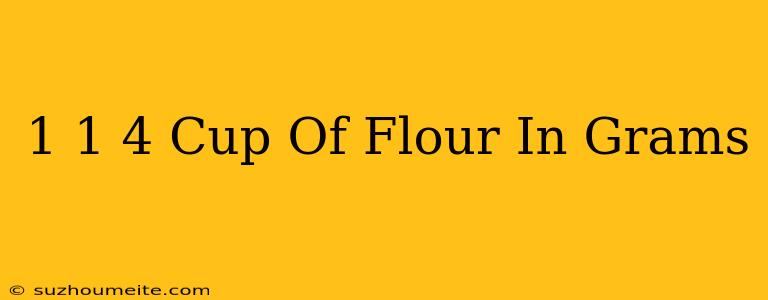 1 1/4 Cup Of Flour In Grams