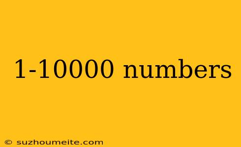 1-10000 Numbers