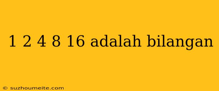 1 2 4 8 16 Adalah Bilangan