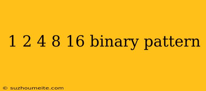 1 2 4 8 16 Binary Pattern