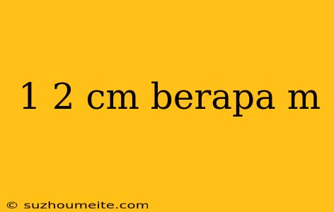 1 2 Cm Berapa M