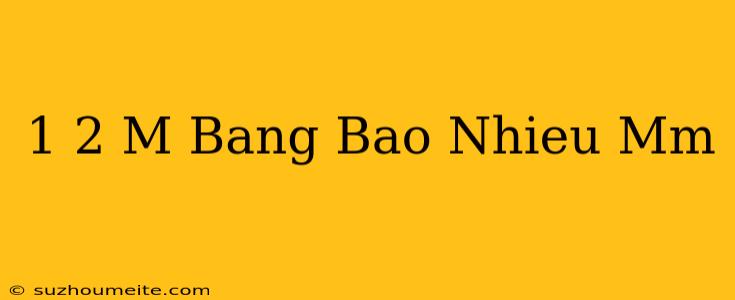 1 2 M Bằng Bao Nhiêu Mm