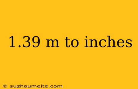 1.39 M To Inches