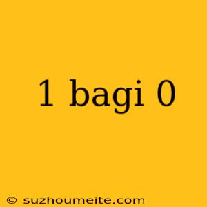 1 Bagi 0