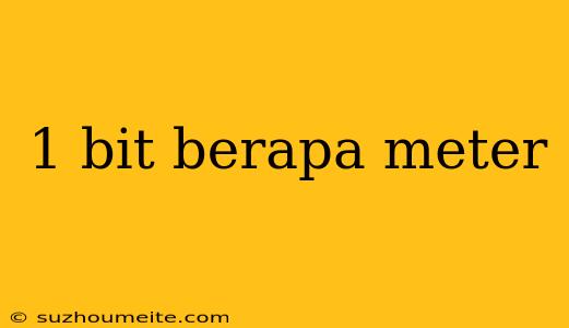 1 Bit Berapa Meter