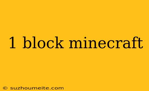 1 Block Minecraft