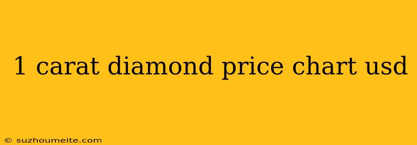 1 Carat Diamond Price Chart Usd