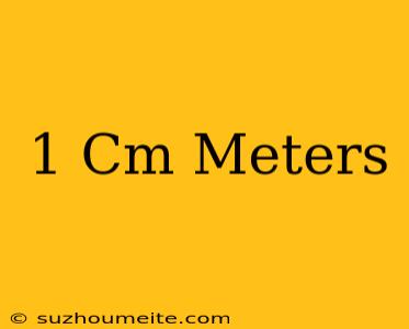 1 Cm = Meters