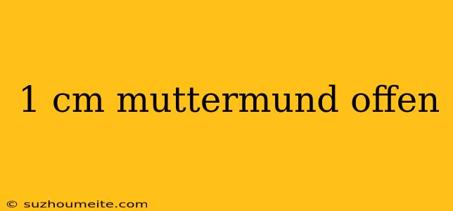 1 Cm Muttermund Offen