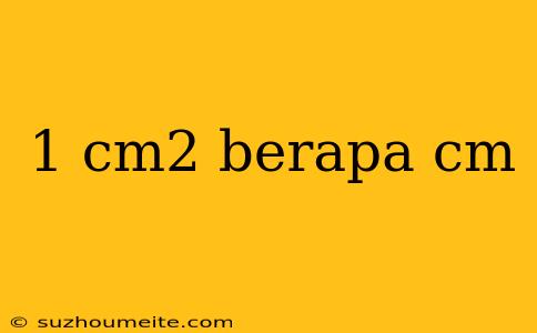 1 Cm2 Berapa Cm