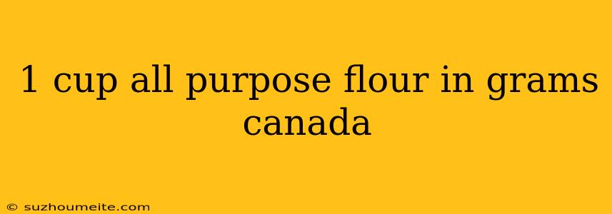 1 Cup All Purpose Flour In Grams Canada