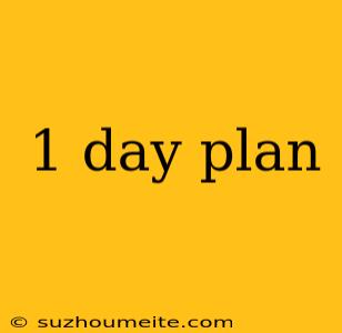 1 Day Plan