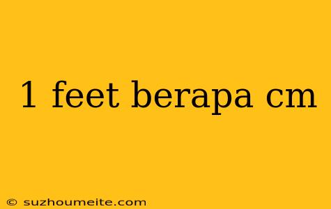 1 Feet Berapa Cm