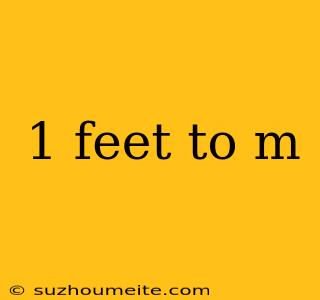 1 Feet To M