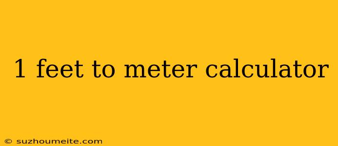 1 Feet To Meter Calculator