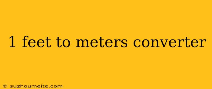 1 Feet To Meters Converter