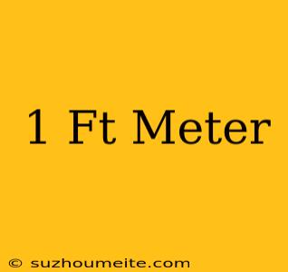 1 Ft = Meter