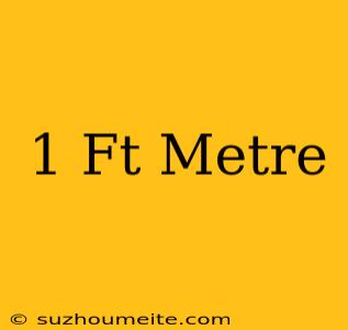 1 Ft = Metre