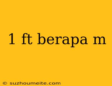 1 Ft Berapa M