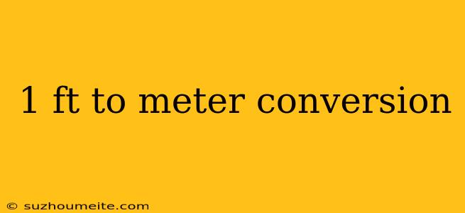 1 Ft To Meter Conversion