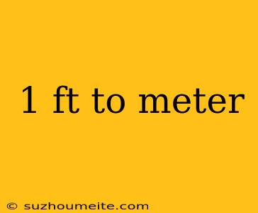 1 Ft To Meter