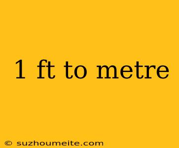 1 Ft To Metre