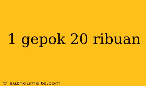 1 Gepok 20 Ribuan