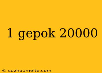 1 Gepok 20000