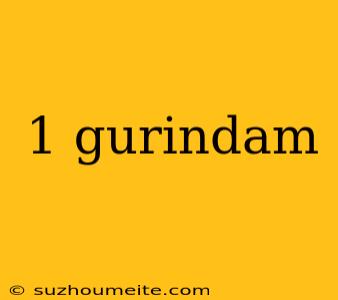 1 Gurindam