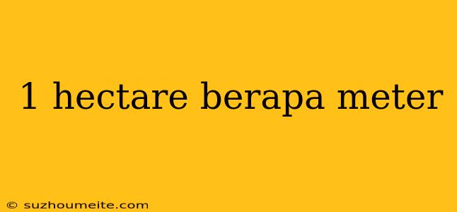 1 Hectare Berapa Meter