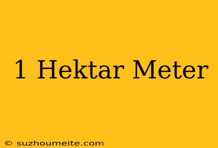 1 Hektar = Meter