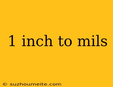 1 Inch To Mils