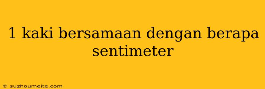 1 Kaki Bersamaan Dengan Berapa Sentimeter