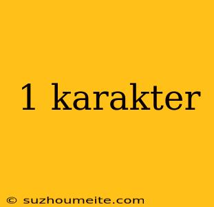 1 Karakter