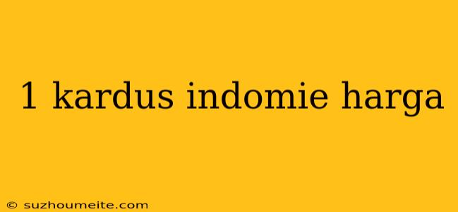 1 Kardus Indomie Harga