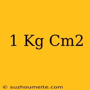 1 Kg/cm2