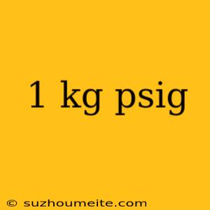 1 Kg Psig