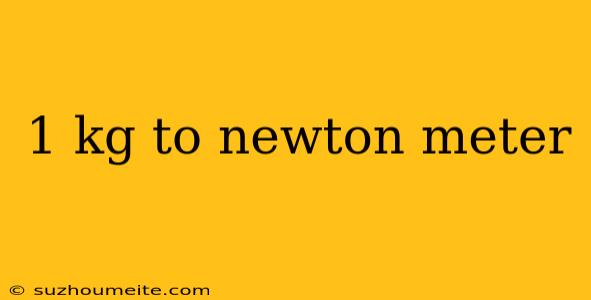 1 Kg To Newton Meter