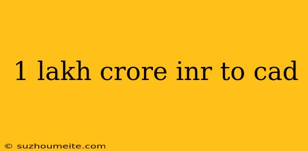 1 Lakh Crore Inr To Cad