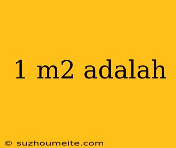 1 M2 Adalah