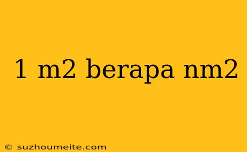 1 M2 Berapa Nm2