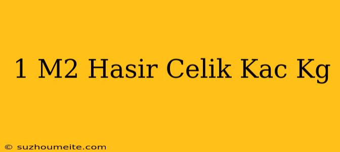 1 M2 Hasır Çelik Kaç Kg