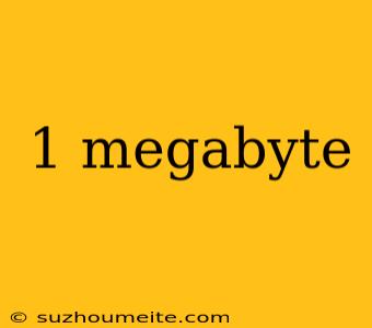 1 Megabyte