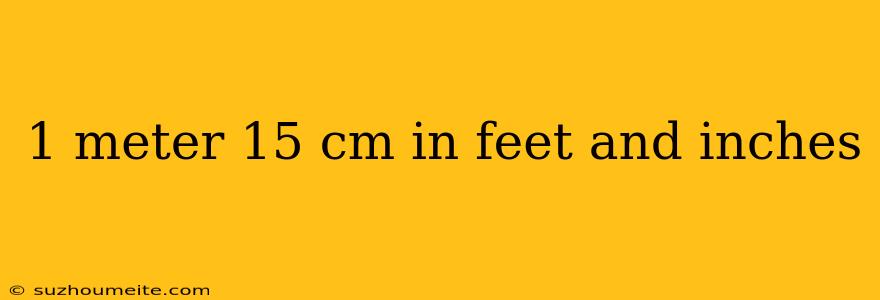 1 Meter 15 Cm In Feet And Inches